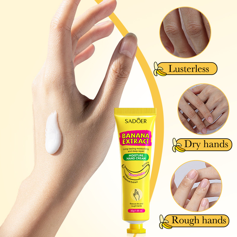 SADOER Banana Water Moisturizing Hand Cream, a cross-border wholesale of autumn and winter hand creams that nourish and prevent cracking Specification drawing