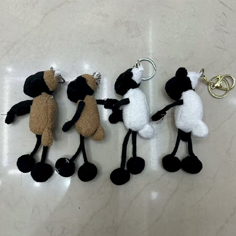 Hanging Foot Sean Sheep Anthropomorphic Plush Toy, Animal Creative Doll, Cartoon Peripheral Pendant, Plush Doll Pendant, Keychain, Cloth Doll Pendant, Cute Decorative Gift, Claw Machine Factory Direct Sales details Picture