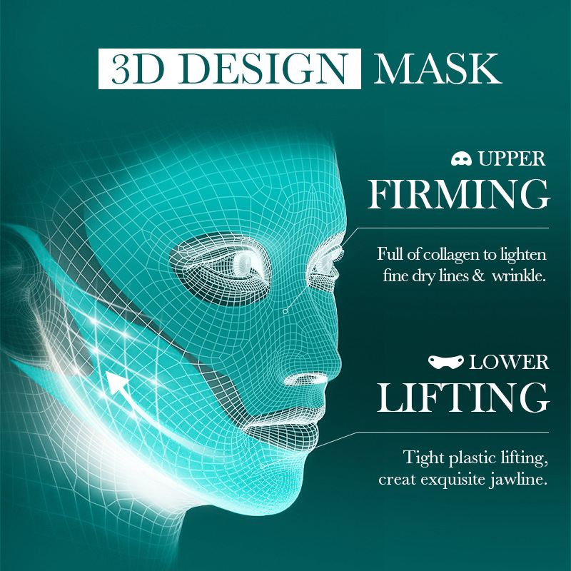 Cross-border wholesale of all-English SADOER Peptide Collagen 3D Lifting and Firming Mask, Hydrating and Moisturizing Mask Specification drawing