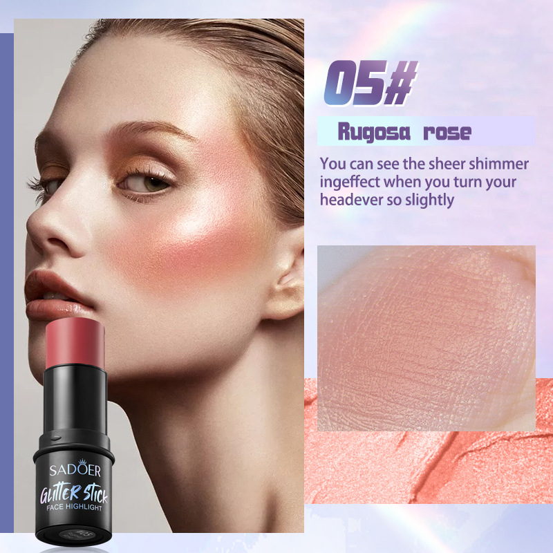 Full English SADOER Phantom Color Highlighter Makeup and Makeup Highlighter cross-border export wholesale Specification drawing