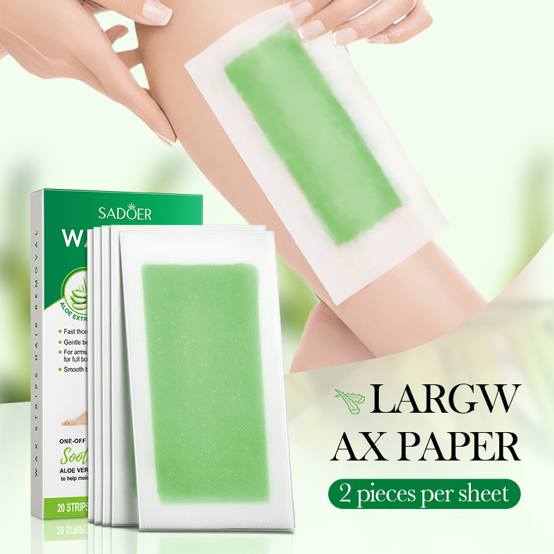 Cross-border export wholesale of SADOER honey aloe rose Double-sided hair removal wax Paper Whitening Hair Removal Cream Specification drawing