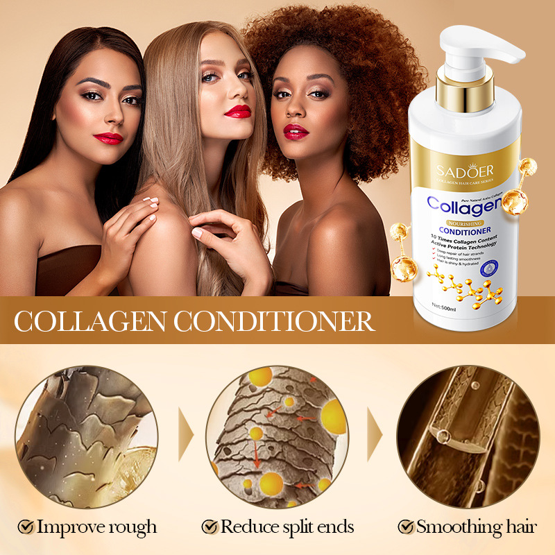 SADOER Bone Collagen Nourishing and Smoothing Hair Conditioner for Hair Care Cross-border export wholesale Application Scenario