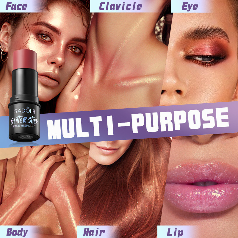 Full English SADOER Phantom Color Highlighter Makeup and Makeup Highlighter cross-border export wholesale Application Scenario