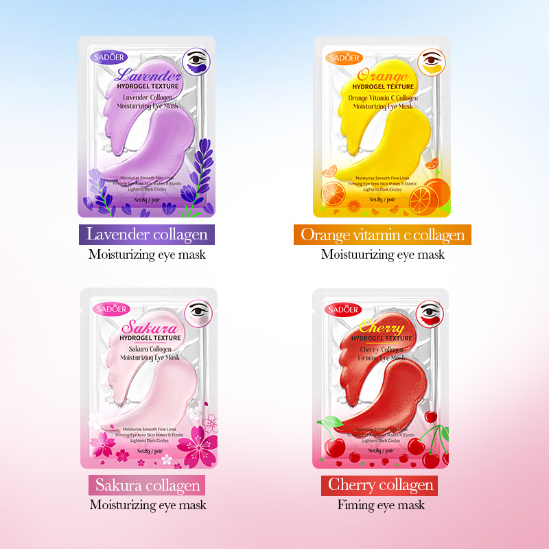 Full English SADOER Cherry Collagen Firming Eye Mask Moisturizing and Nourishing Eye Mask Patch Cross-border export wholesale full figure