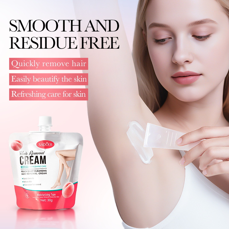 Full English SADOER Peach Smooth and Penetrating Hair Removal Cream, Clean armpit and Leg Hair Removal Cream Cross-border export wholesale details Picture