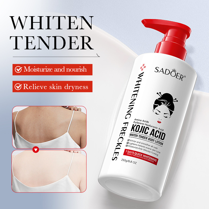 Full English SADOER Qu Acid Whitening and Skin-Nourishing Body Lotion, Hydrating, Moisturizing and Whitening Body lotion, cross-border wholesale for export details Picture