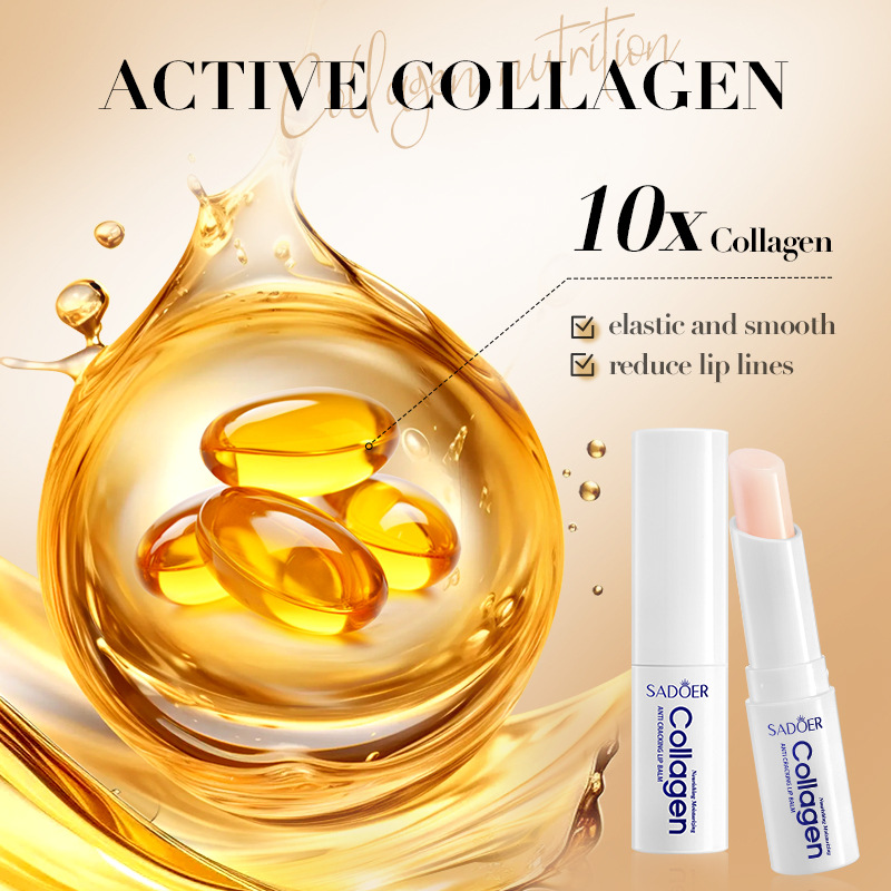 SADOER Bone Collagen anti-Cracking Lip Balm, autumn and winter moisturizing lip balm, cross-border export wholesale Specification drawing
