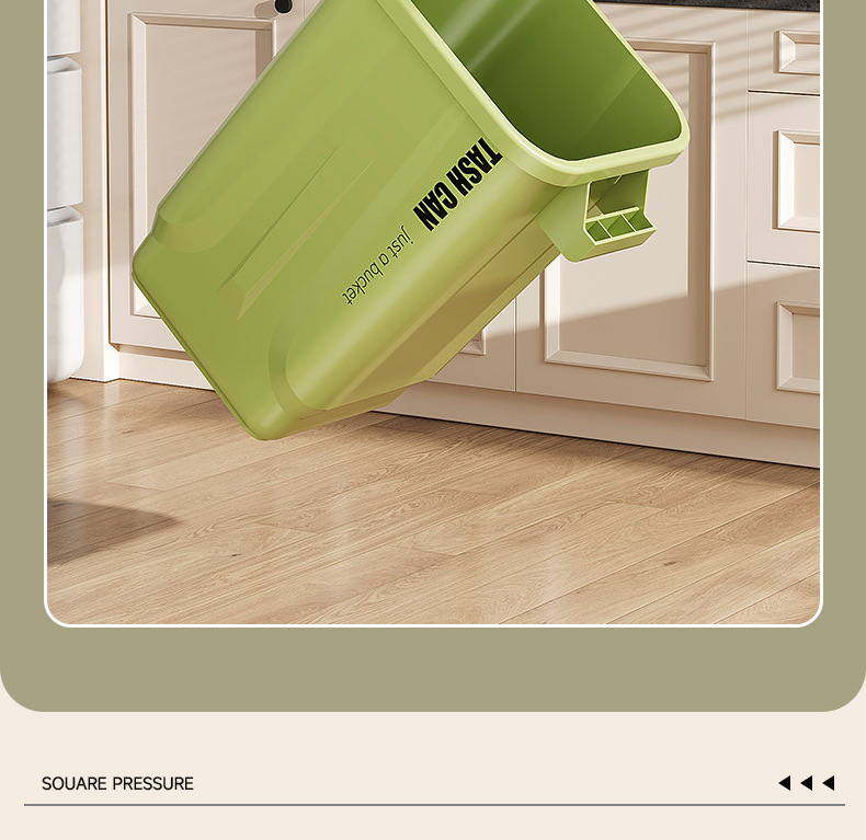 D47-7012 Small kitchen trash can, large capacity, high-end model, uncovered portable sanitary bucket for catering, kitchen waste trash can detail image 15