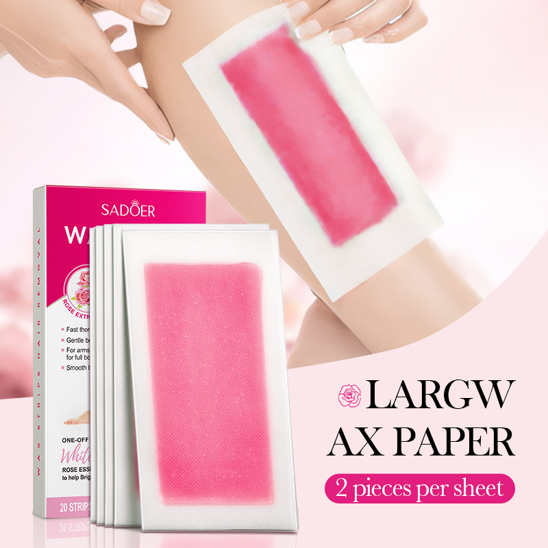Cross-border export wholesale of SADOER honey aloe rose Double-sided hair removal wax Paper Whitening Hair Removal Cream Application Scenario