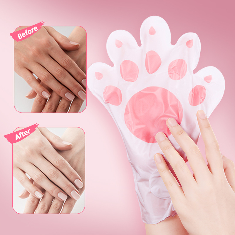 Cross-border wholesale of SADOER whitening, skin rejuvenation, Nourishing cat paw Hand Mask, Moisturizing and hydrating skin rejuvenation gloves details Picture
