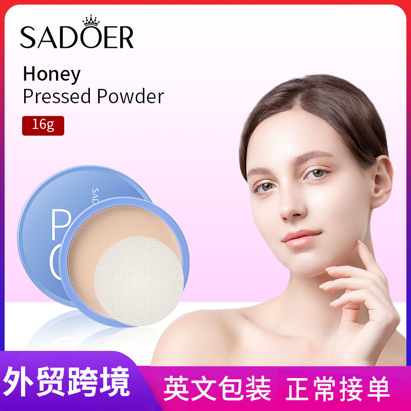 Cross-border wholesale of SADOER velvet soft honey flawless Powder compact for brightening skin tone, concealing and contouring cushion full figure