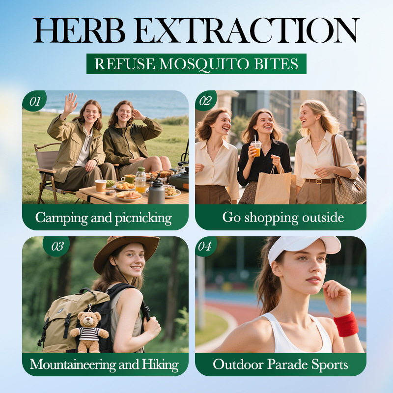 Full English SADOER Purple Grass and Mint Soothing Mosquito Repellent Cream, Summer Cooling Mosquito Repellent Cream Cross-border export wholesale Application Scenario