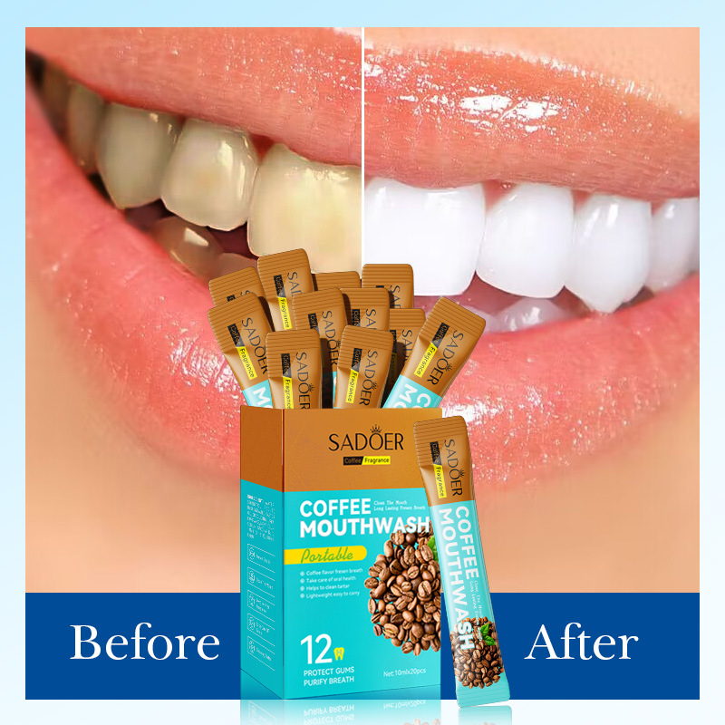 SADOER coffee Refreshing Mouthwash for teeth cleaning and oral freshness cross-border export wholesale Item Picture