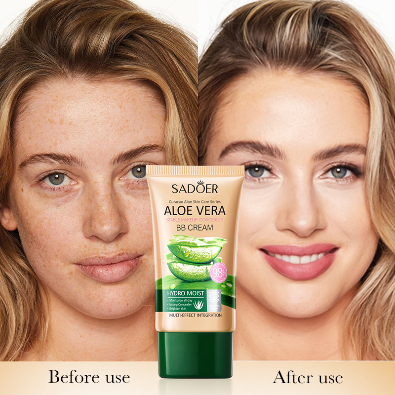 All English SADOER Aloe Vera Long-lasting Concealer BB Cream, Contouring and beautifying BB Cream, cross-border export wholesale Item Picture