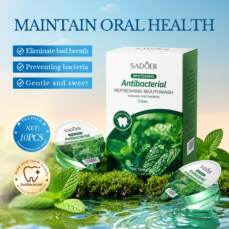 All-english SADOER Mint Antibacterial Refreshing Mouthwash for cleaning the mouth, cross-border export wholesale details Picture