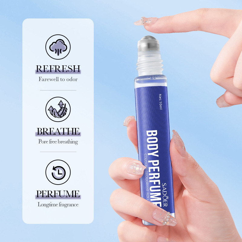 SADOER Body Perfume in Full English, a refreshing and invigorating roll-on fragrance, cross-border export wholesale Specification drawing