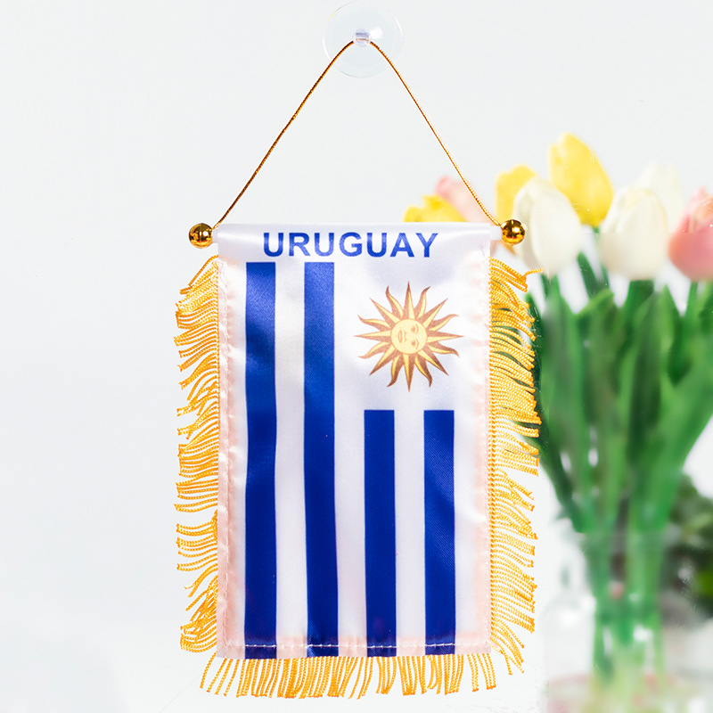 The Chuangdong flag, the national flag of the fans of the World Cup in the United States, Canada and Mexico, the Siding flag, the car rearview mirror suction cup pendant, the tassel mini small flag pic 16