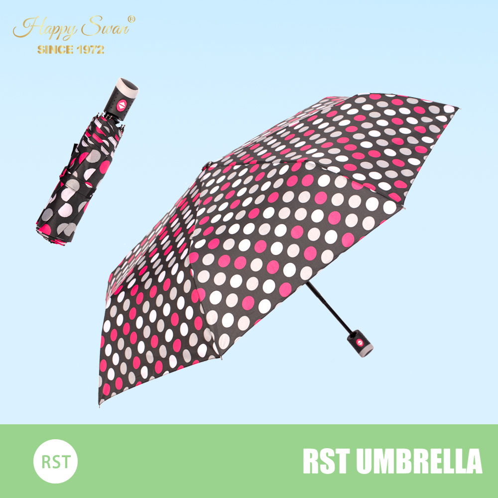 Xingbao Umbrella 3231 Color polka Dot Fully automatic umbrella, Women's polka dot umbrella, one-click opening and closing, windproof umbrella, three-fold, sturdy and durable umbrella wholesale Item Picture
