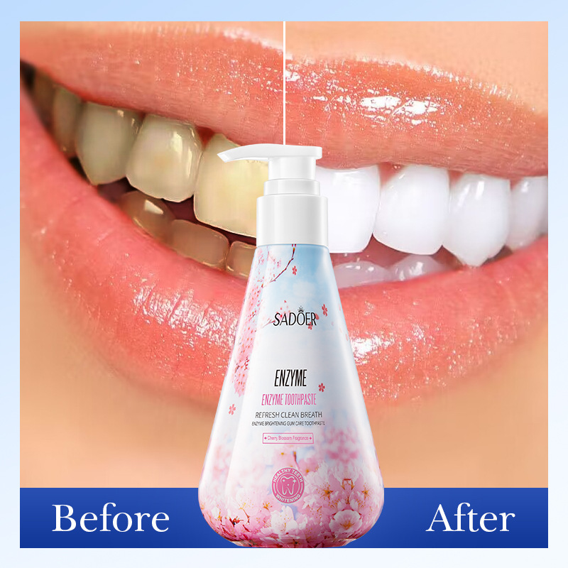 All-english SADOER Enzyme Whitening Gum Care Toothpaste cleans teeth and freshens the mouth. Cross-border export wholesale Item Picture