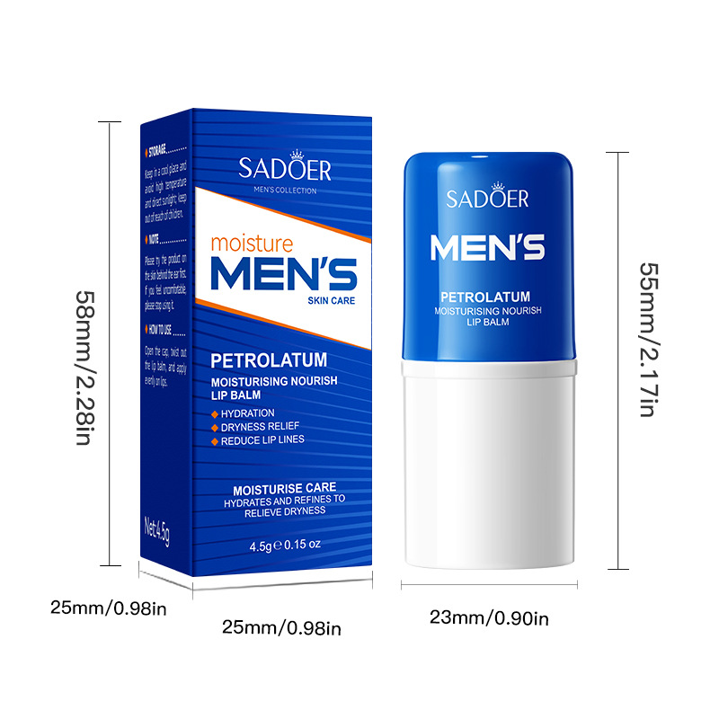 SADOER Men's Vaseline Moisturizing and Nourishing Lipstick for Autumn and Winter cross-border export wholesale Item Picture