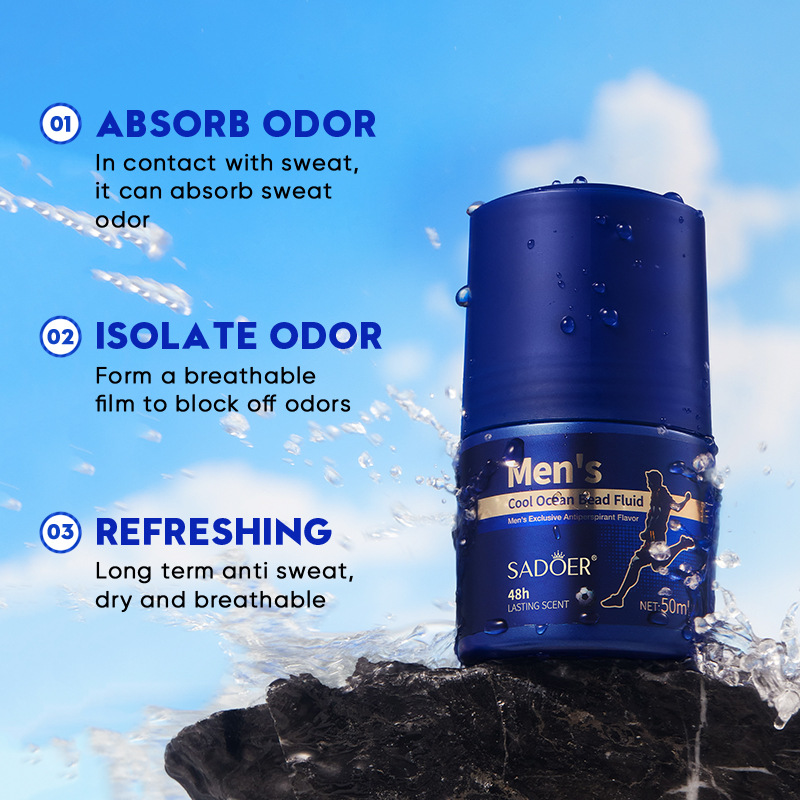 All-english SADOER Dynamic Earth Rolling Ball Body Lotion, Antiperspirant Portable Rolling ball cross-border export wholesale Application Scenario