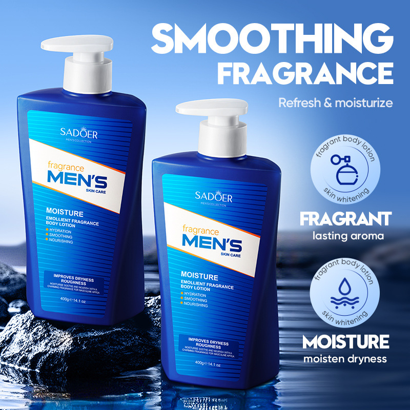 Full-english SADOER men's Moisturizing and Scented Body Lotion for hydrating the skin and brightening cross-border export wholesale details Picture