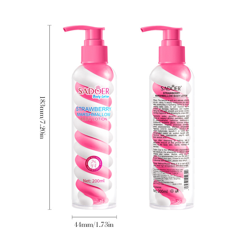 SADOER Strawberry Marshmallow Body Lotion for autumn and winter moisturizing cross-border export wholesale Item Picture
