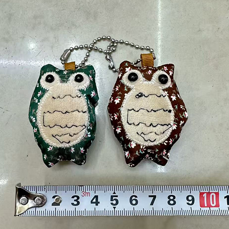 Owl Plush Toys, Embroidered Animal Personification Creative Dolls, Cartoon Peripheral Pendants, Plush Toy Pendants, Keychains, Cloth Puppet Pendants, Cute Decorative Gifts, Claw Machine Factory Direct Sales Specification drawing