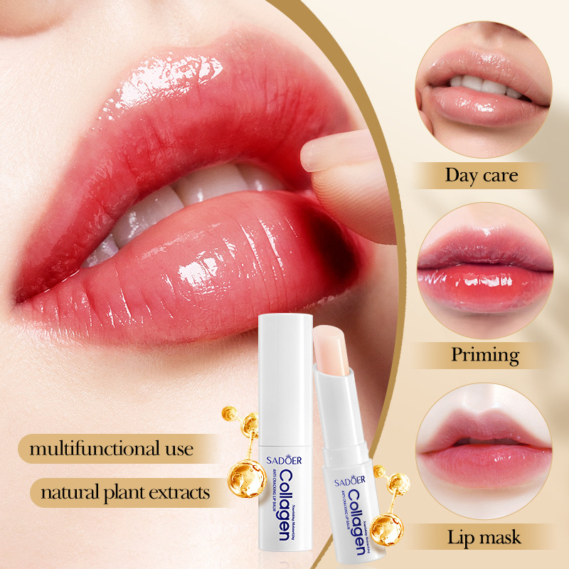 SADOER Bone Collagen anti-Cracking Lip Balm, autumn and winter moisturizing lip balm, cross-border export wholesale details Picture