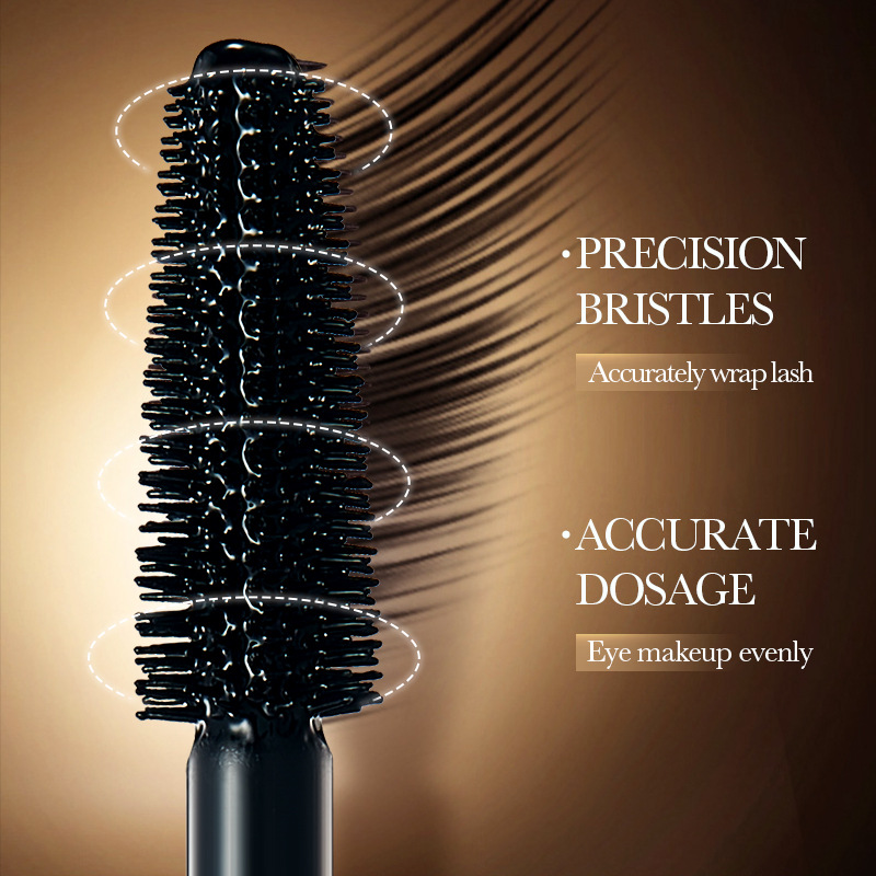 SADOER4D Long and Curly Mascara in full English, with thick and long curly eyelashes, cross-border export wholesale Specification drawing