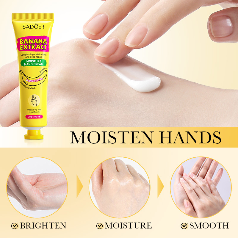 SADOER Banana Water Moisturizing Hand Cream, a cross-border wholesale of autumn and winter hand creams that nourish and prevent cracking Item Picture