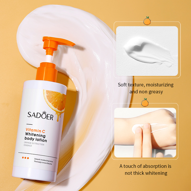 Cross-border wholesale of all-English SADOER Vitamin C Whitening Body Lotion, moisturizing, hydrating, Even, delicate and beautiful Specification drawing