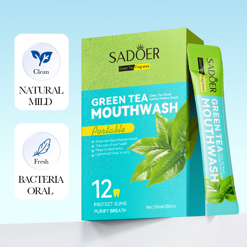 SADOER Portuguese green tea Refreshing Mouthwash for teeth cleaning Cross-border wholesale details Picture