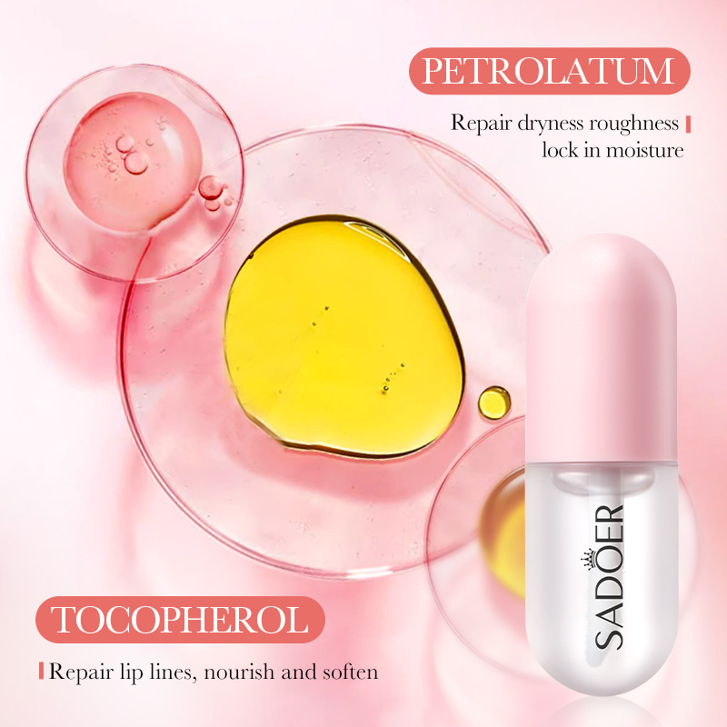 Full English SADOER Vaseline Moisturizing and Plumping Lip Oil Lip Care Moisturizing Lipstick Cross-border export wholesale Specification drawing