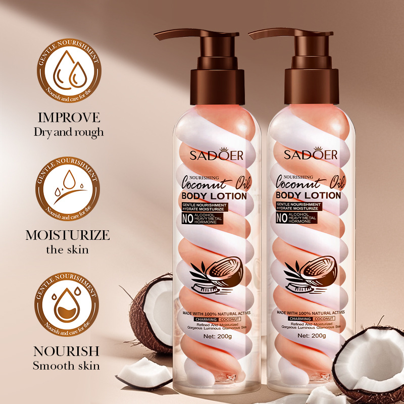 Cross-border wholesale of SADOER Coconut Oil Nourishing Marshmallow Body Lotion for autumn and winter details Picture