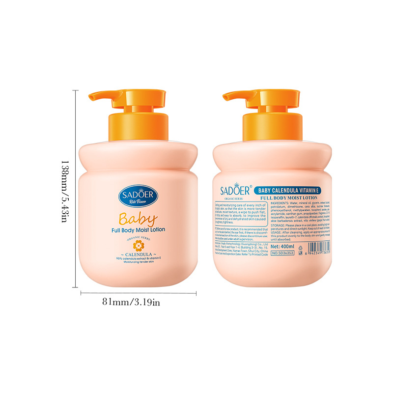 SADOER Children's Calendula Vitamin E Body Lotion for Autumn and Winter wholesale across overseas markets Item Picture