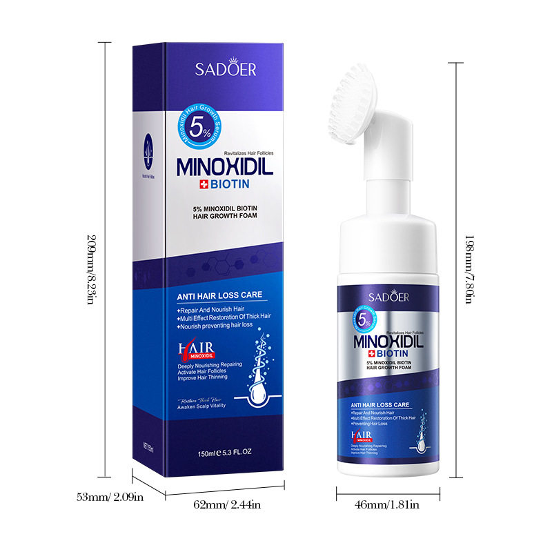Cross-border export wholesale of SADoer 5% Minoxidil Biotin Hair Growth Foam Conditioner in English Item Picture