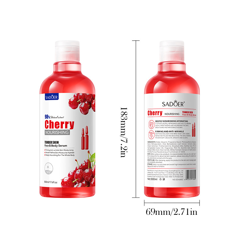 Cross-border export wholesale of SADOER Cherry Nourishing and Softening Facial and Body Universal Moisturizing Essence in English Item Picture