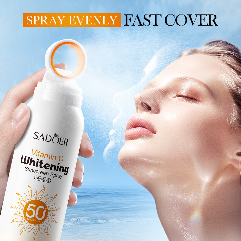 SADOER Vitamin C Whitening and Refreshing Sunscreen Spray SPF50+ for cross-border export Specification drawing