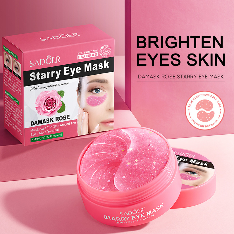 Cross-border wholesale of SADOER Rose Starry Sky Eye mask Eye Mask for eye care around the eyes details Picture