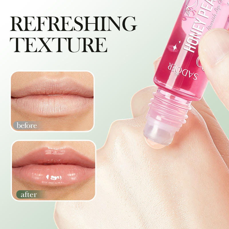 SADOER Peach, Orange and Strawberry Lip Oil for autumn and winter Moisturizing lip balm cross-border export wholesale Specification drawing