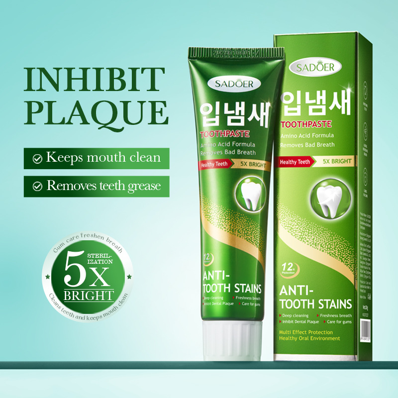 SADOER amino acid stain-preventing and bad breath toothpaste for cleaning teeth and tooth stains, cross-border export wholesale details Picture