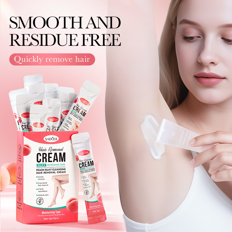 Full English SADOER Peach Smooth and Penetrating Strip Hair Removal Cream, Clean armpit Hair Removal Cream Cross-border export wholesale full figure