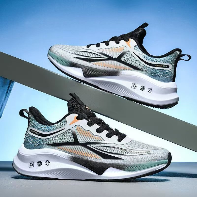 New fashionable and trendy men's running shoes for spring and summer, breathable, lightweight and versatile men's shoes for teenagers and students, for export details Picture