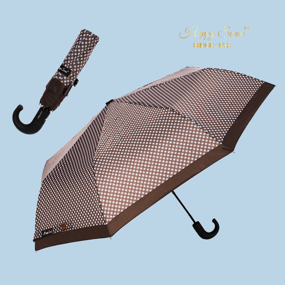Xingbao Umbrella 3229A semi-automatic umbrella, three-fold one-click opening umbrella, automatic men's business umbrella, gentleman men's checkered umbrella, windproof umbrella Specification image