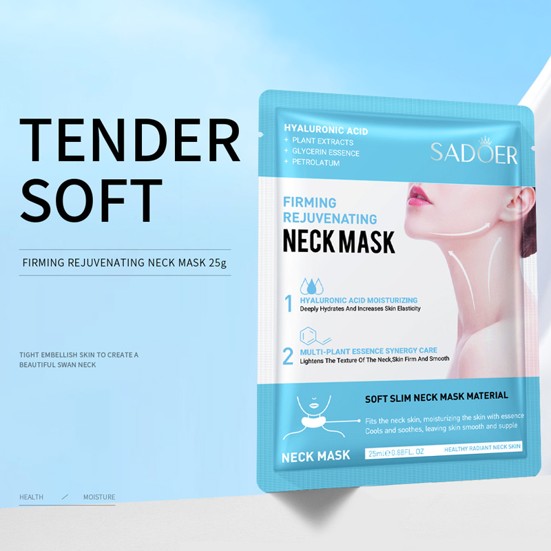 Cross-border wholesale of all-English SADOER firming and rejuvenating neck mask, Neck Facial mask to reduce neck wrinkles details Picture