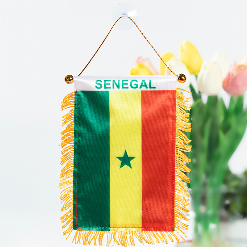 The Chuangdong flag, the national flag of the fans of the World Cup in the United States, Canada and Mexico, the Siding flag, the car rearview mirror suction cup pendant, the tassel mini small flag pic 13