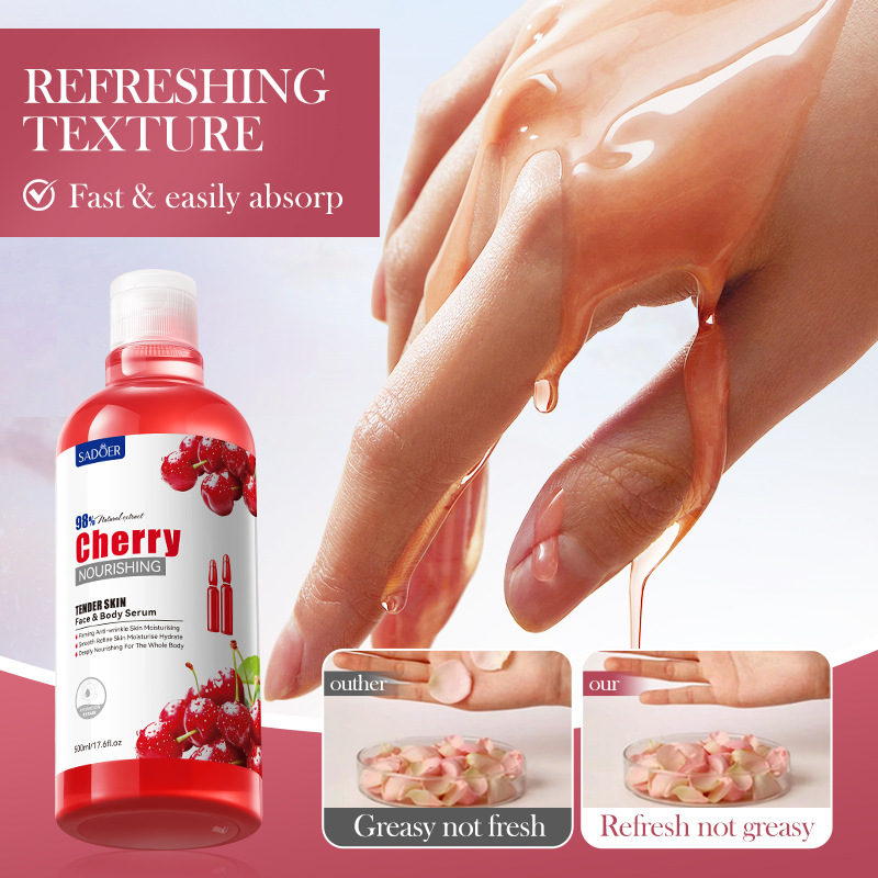 Cross-border export wholesale of SADOER Cherry Nourishing and Softening Facial and Body Universal Moisturizing Essence in English Specification drawing