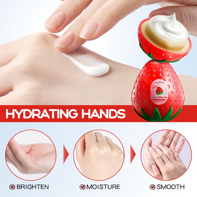 Cross-border export wholesale of SADOER Strawberry Vitamin e Hydrating Nourishing Hand Cream and Moisturizing Hand Cream Item Picture