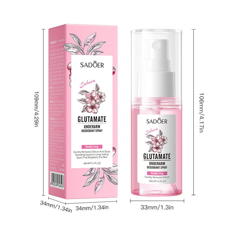 SADOER Cherry Blossom Underarm Spray with lingering Fragrance and Antiperspirant underarm Spray Cross-border export wholesale Item Picture